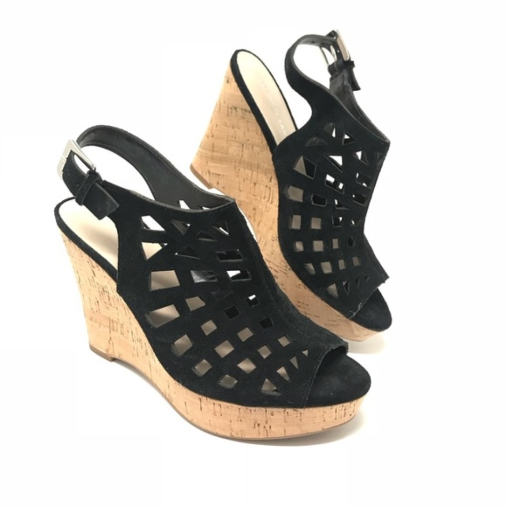 Franco Sarto Sassy Black Wedge